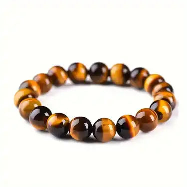 Brown Tiger Eyes Gemstone Crystal Stretch Quality Bead Bracelet Chakra Energy Balance Protection Healing Gift