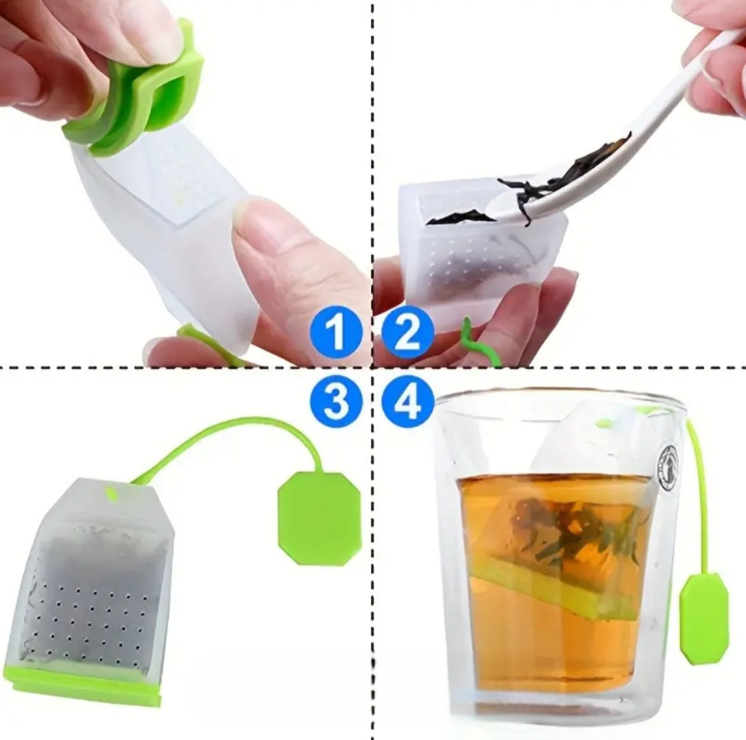 Silicone Tea Infuser Loose Leaf Tea Bag Strainer BPA-Free Tea Filter for Home, Office & Travel Easy Clean Tea