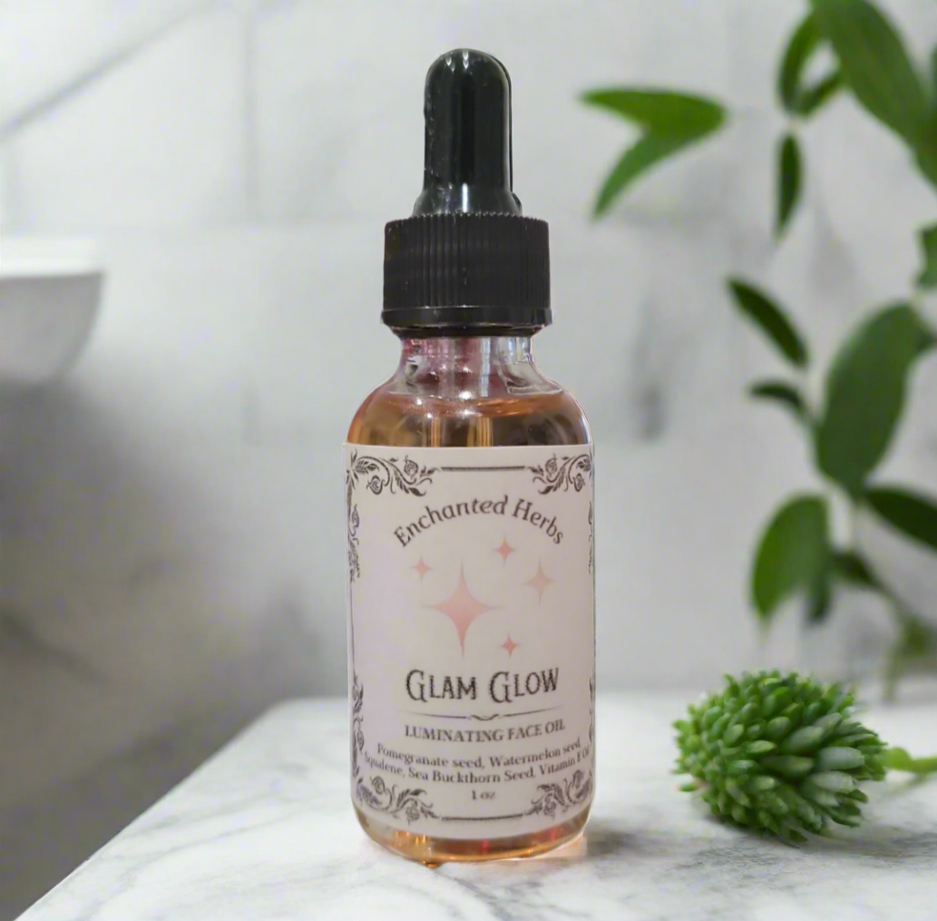 Glam Glow Illuminating Face Oil | 100% Organic Botanical & Herbal Face Oil | Rejuvenating | Moisturizing | Brightening