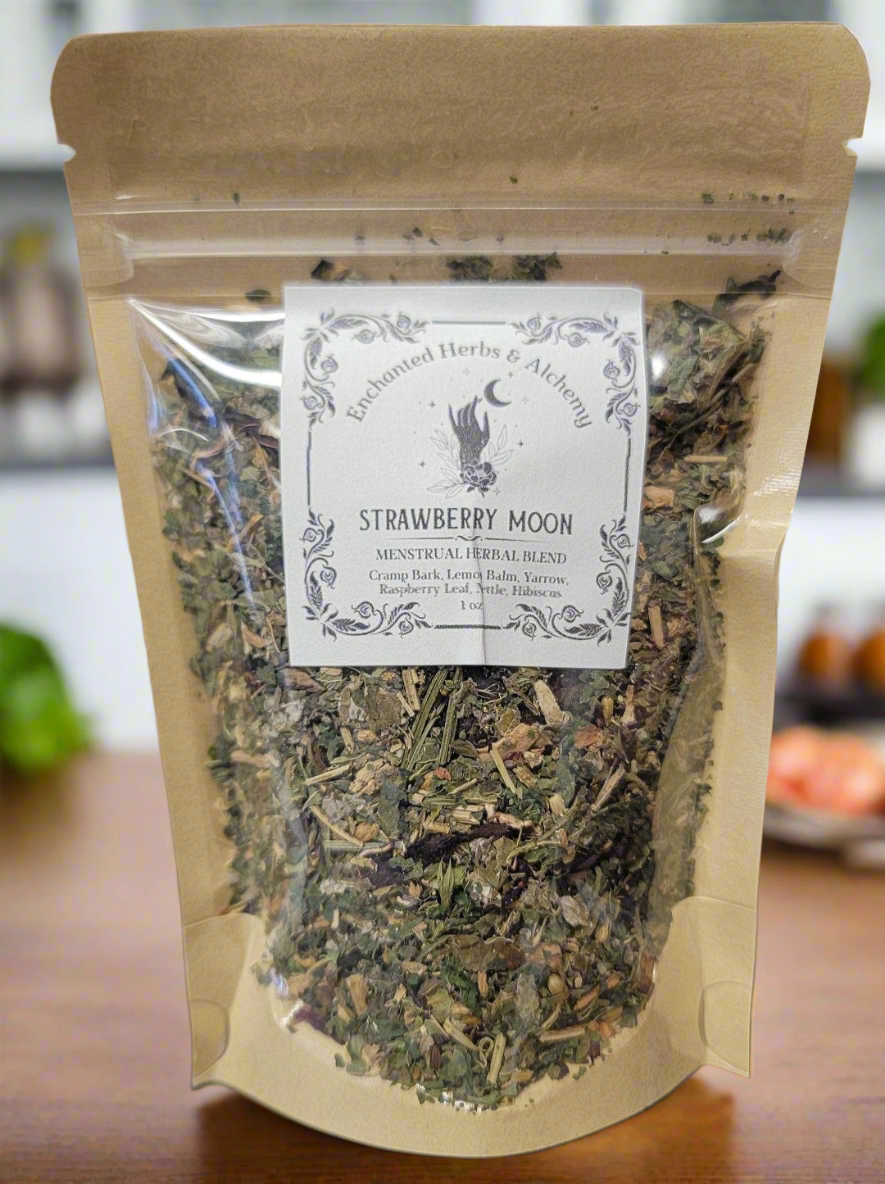 Strawberry Moon Herbal Tea/Menstrual Cycle Support/PMS Relief/Menstrual Flow Support